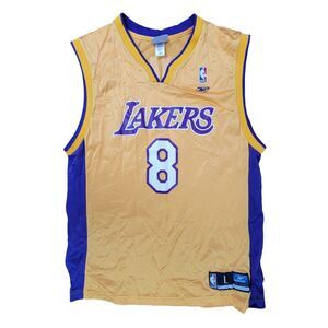 Kobe Bryant #8 Los Angeles LA Lakers NBA Authentic Reebok Jersey Size Large